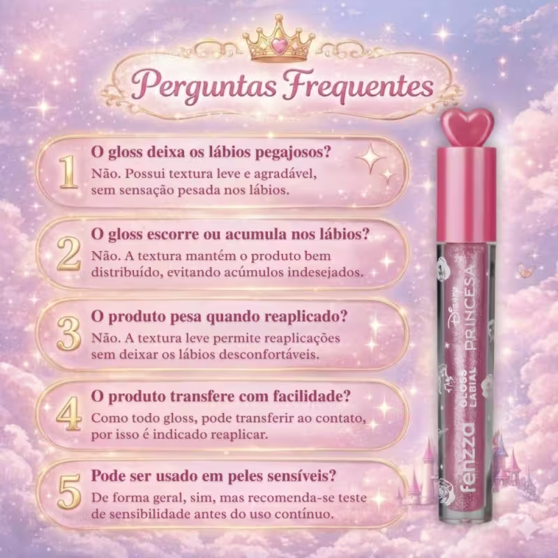 Gloss Labial Fenzza Disney Princesa Magic Drop Dis113