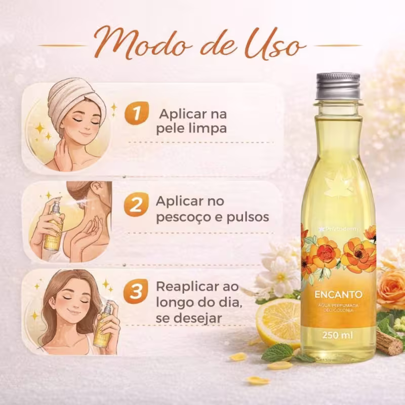 Água Perfumada Deo Colônia Phytoderm Encanto 250ml