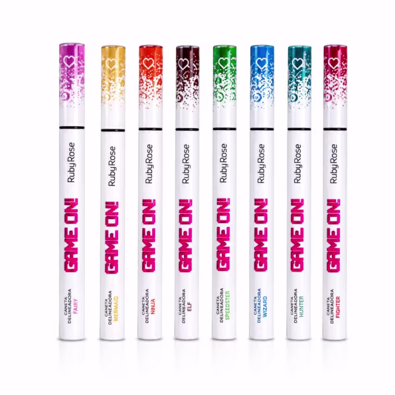 Kit Ruby Rose Game On Caneta Delineadora Com 8