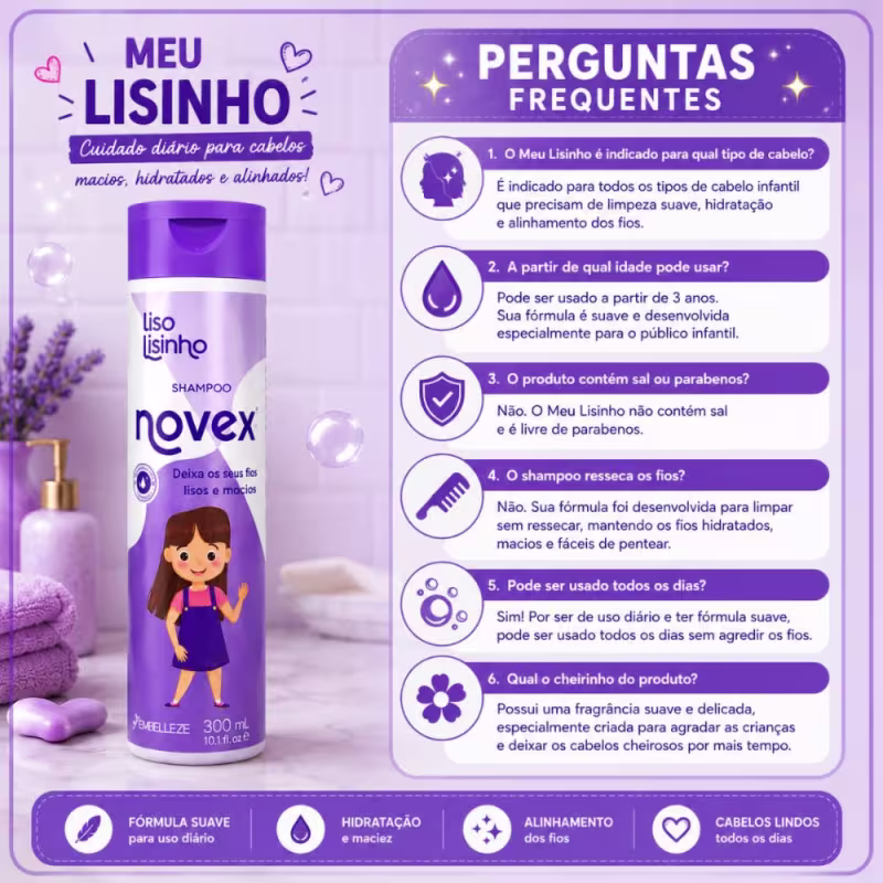 Shampoo Novex Liso Lisinho 300ml