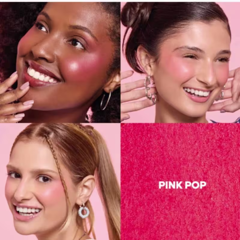 Blush e Lip Bouncy Ruby Kisses Melon Pop! Pink Mbb04bb