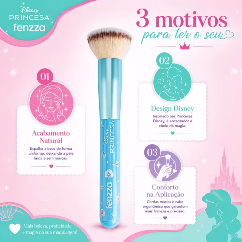 Pincel Para Base Fenzza Disney Princesa Dis322