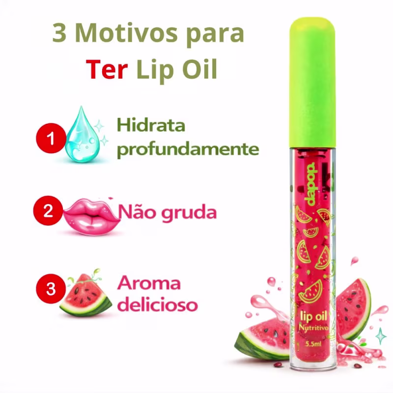 Lip Oil Nutritivo Dapop Melancia Dp2357