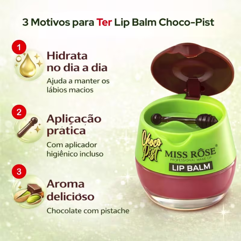 Lip Balm Miss Rôse Choco Pist Com Aplicador