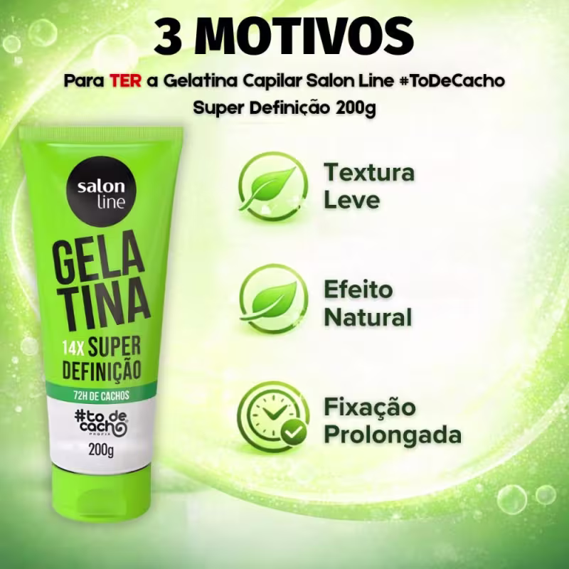 Gelatina Capilar Salon Line #ToDeCacho Super Definição 200g