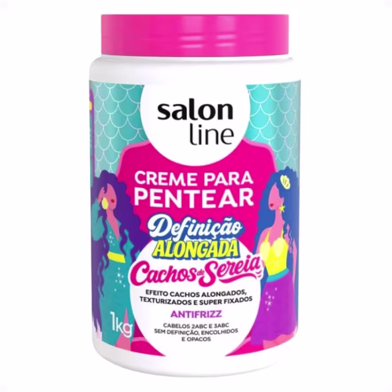 Creme Para Pentear Salon Line Definição Alongada Cachos De Sereia 1Kg