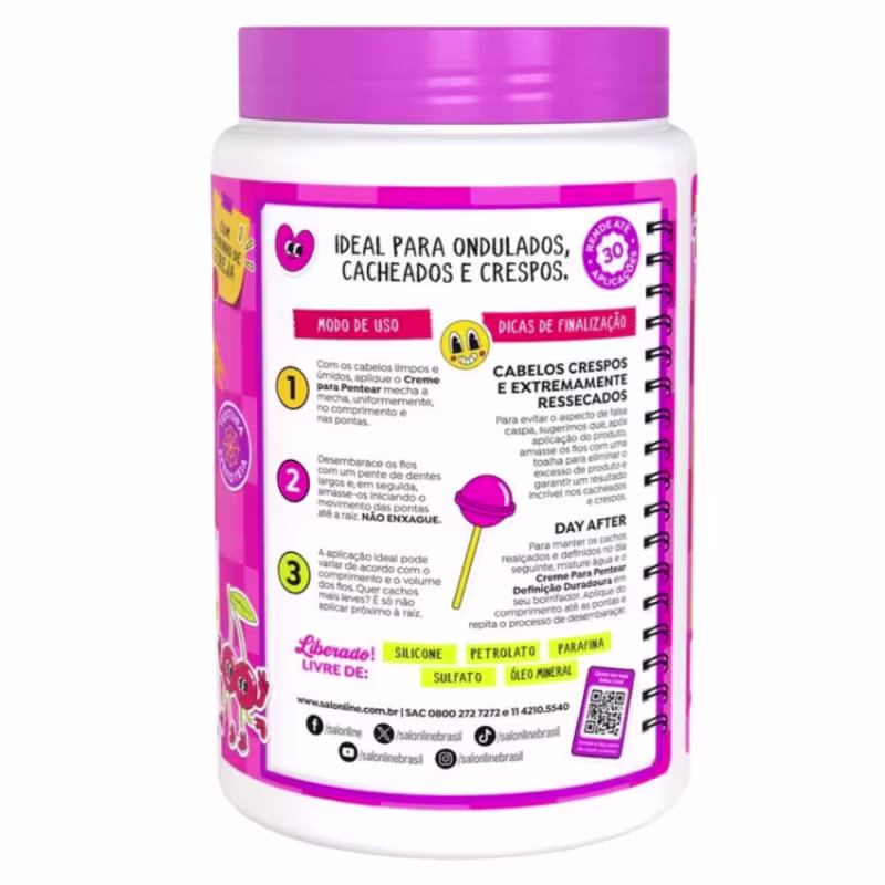 Creme Para Pentear Salon Line Definição Duradoura Cachos à Prova 1Kg