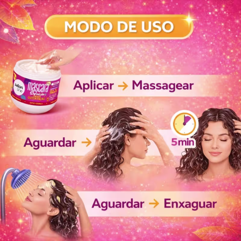 Máscara Capilar Salon Line Definição Cachos Ostentação 300g