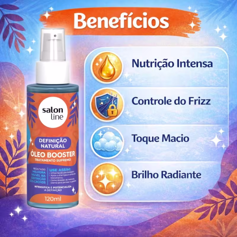 Óleo Booster Salon Line Definição Natural Tratamento Supremo 120ml