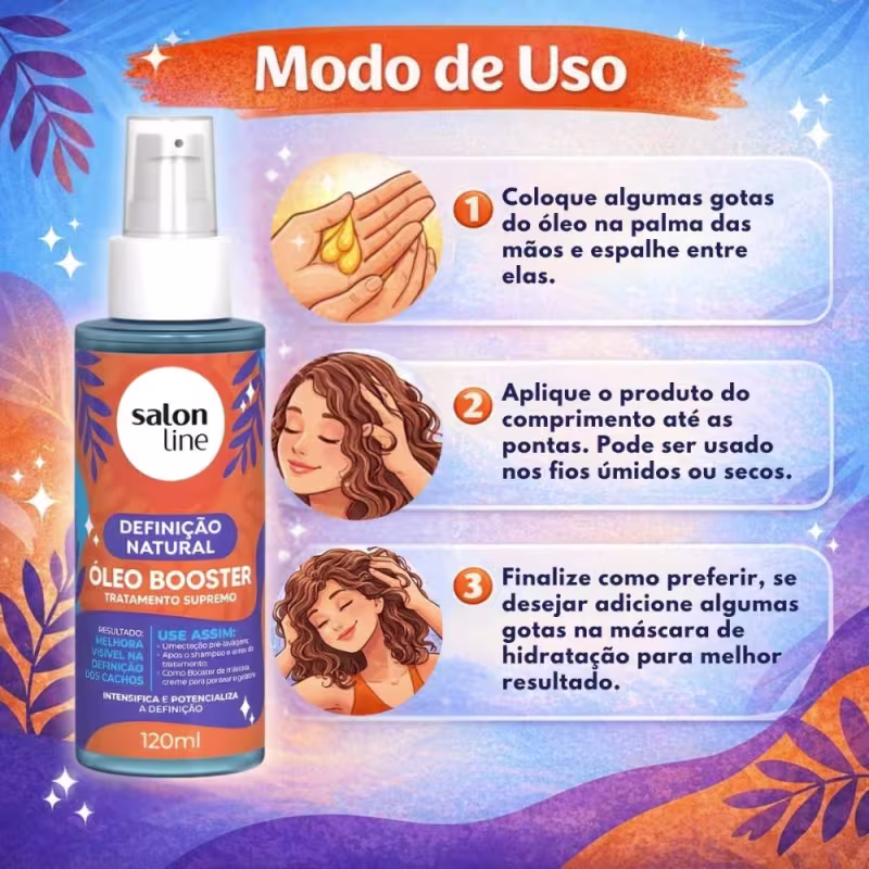 Óleo Booster Salon Line Definição Natural Tratamento Supremo 120ml