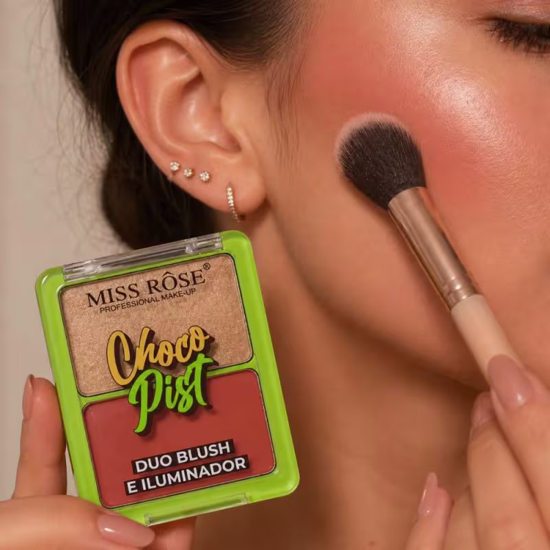 Duo Blush e Iluminador Miss Rôse Chocopist 8g 1