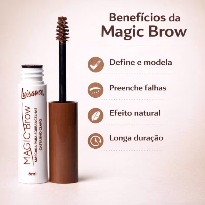 Máscara Para Sobrancelhas Luisance Magic Brow Castanho Claro Ref.: L3298