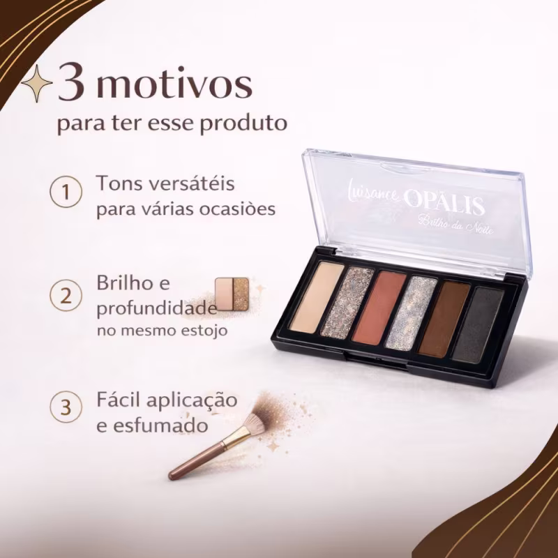 Paleta De Sombras Luisance Opalis Brilho Da Noite Ref.: L3297