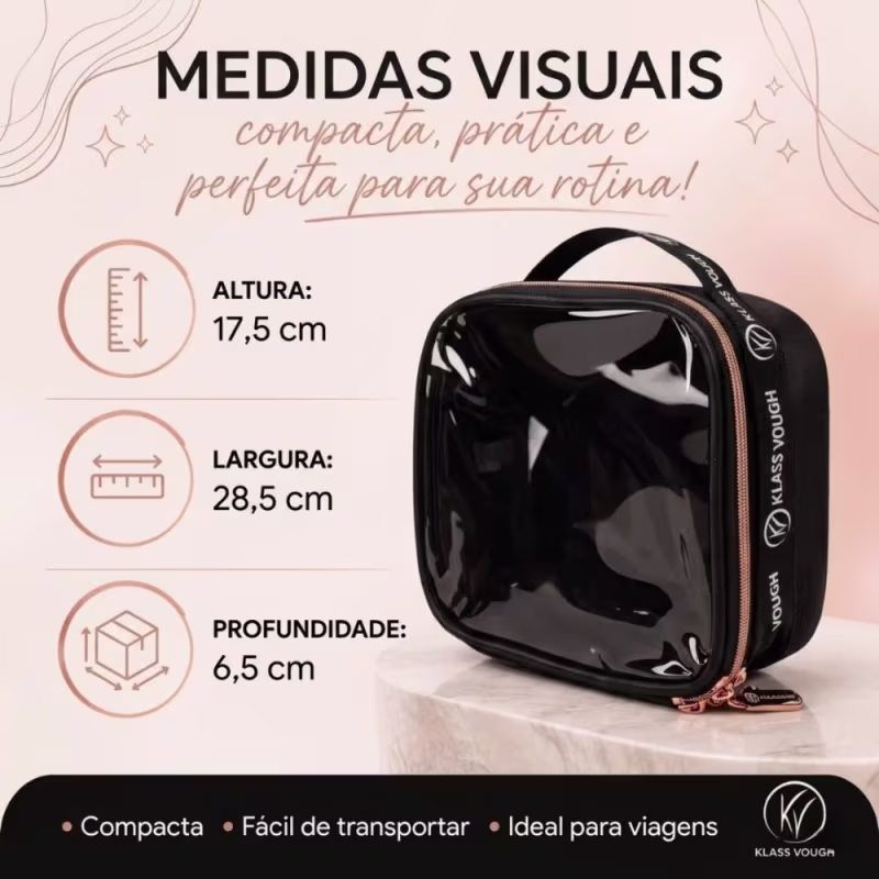 Necessaire Transparente Klass Vough Hn0331-l