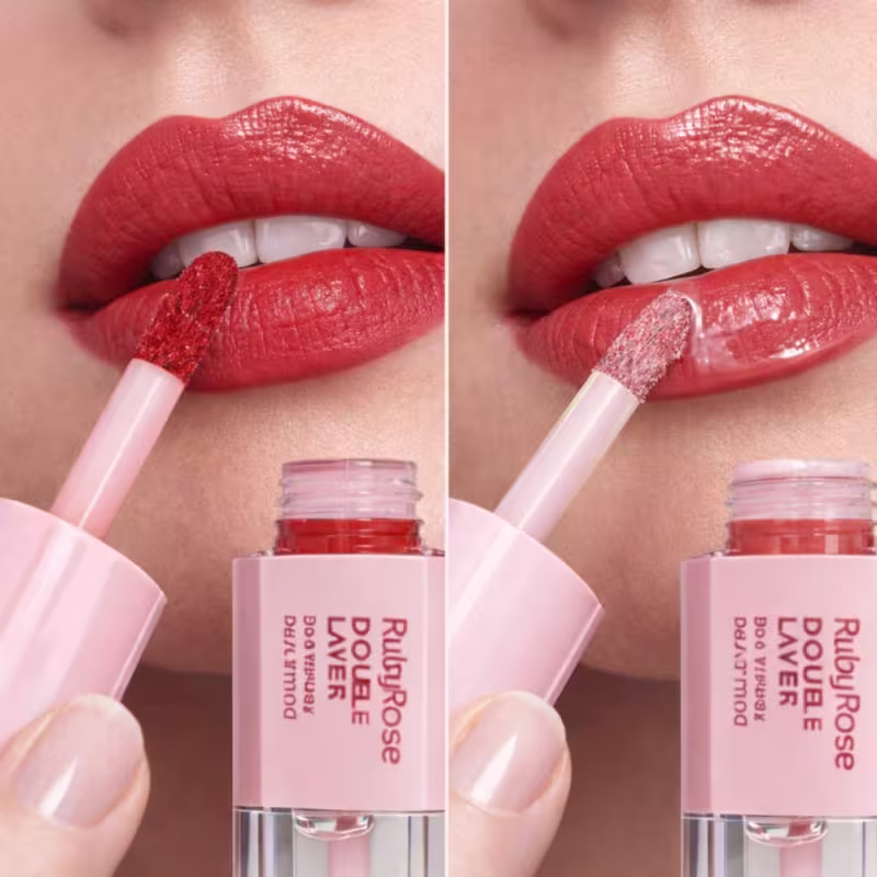 Batom Duo Ruby Rose Double Layer DL80 HB-L6102-8