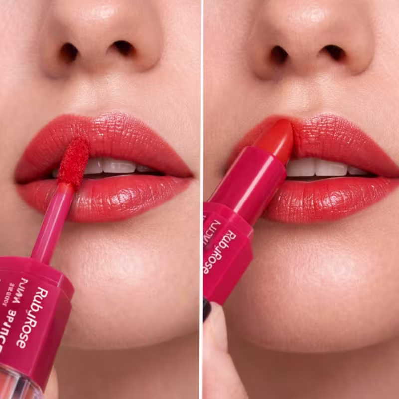 Batom Duo Ruby Rose Lip Twice LT100 HB-L6101-10