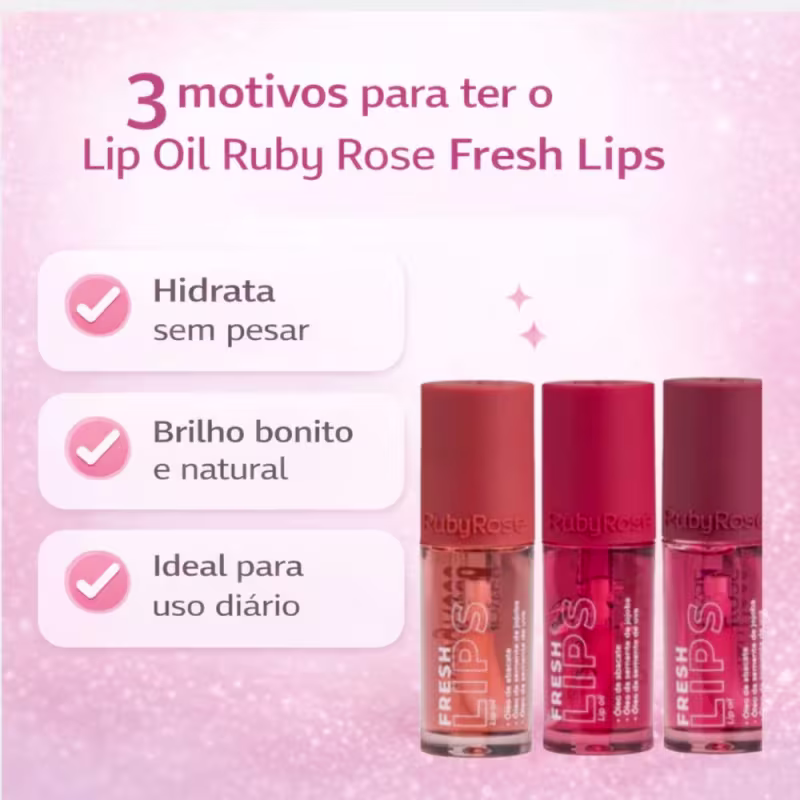 Lip Oil Ruby Rose Fresh Lips Hb-l6526 Gl02