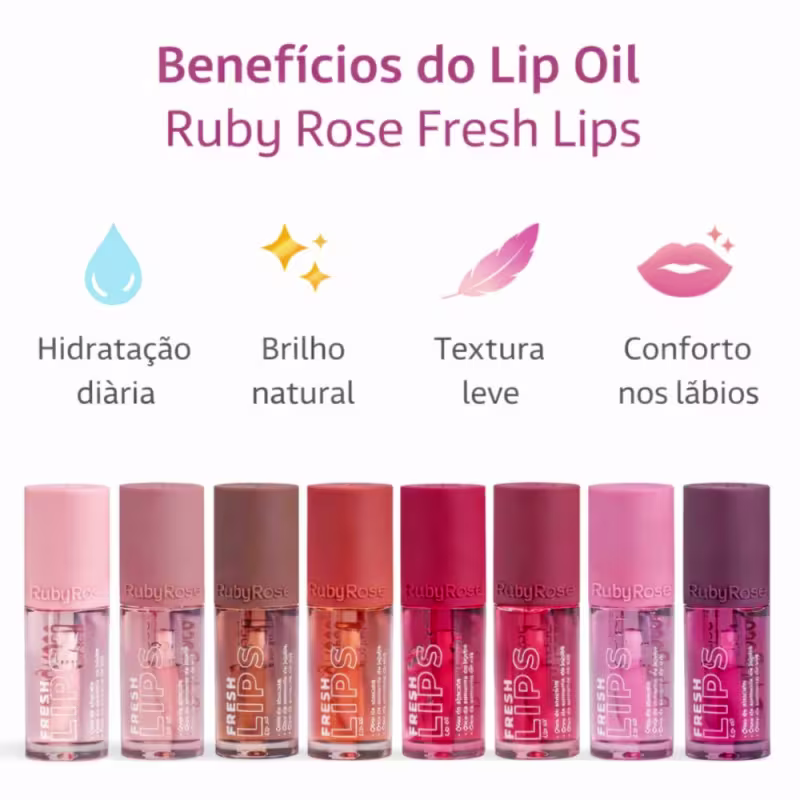 Lip Oil Ruby Rose Fresh Lips Hb-l6526 Gl04