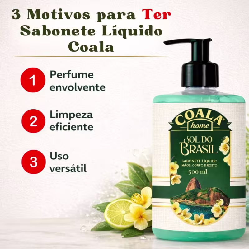 Sabonete Líquido Coala Home Sol Do Brasil 500ml
