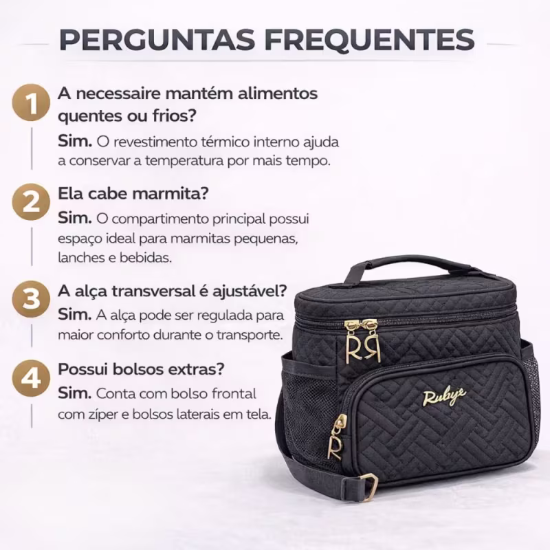 Necessaire Térmica com Alça Ruby´s Necf-141b Rosa Claro