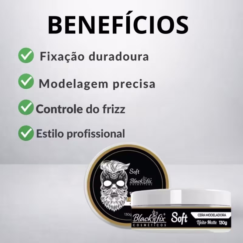 Cera Modeladora Black Fix Efeito Matte 130g