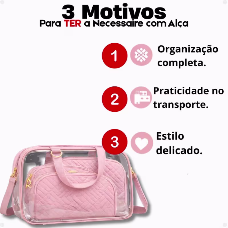 Kit com 4 Necessaire Ruby´s com Alça Necf-122b