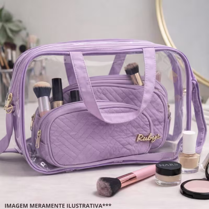 Kit com 4 Necessaire Ruby´s com Alça Necf-122b