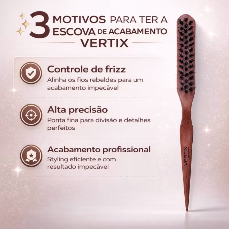 Escova De Acabamento Vertix Para Penteados Cód. 2375