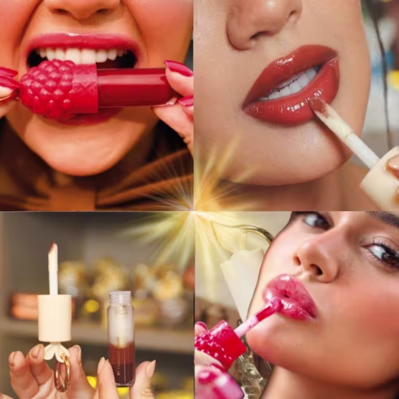 Kit Franciny Ehlke Gloss Labial Com Mosquetão: Lip Bunny Triple e Franboesa