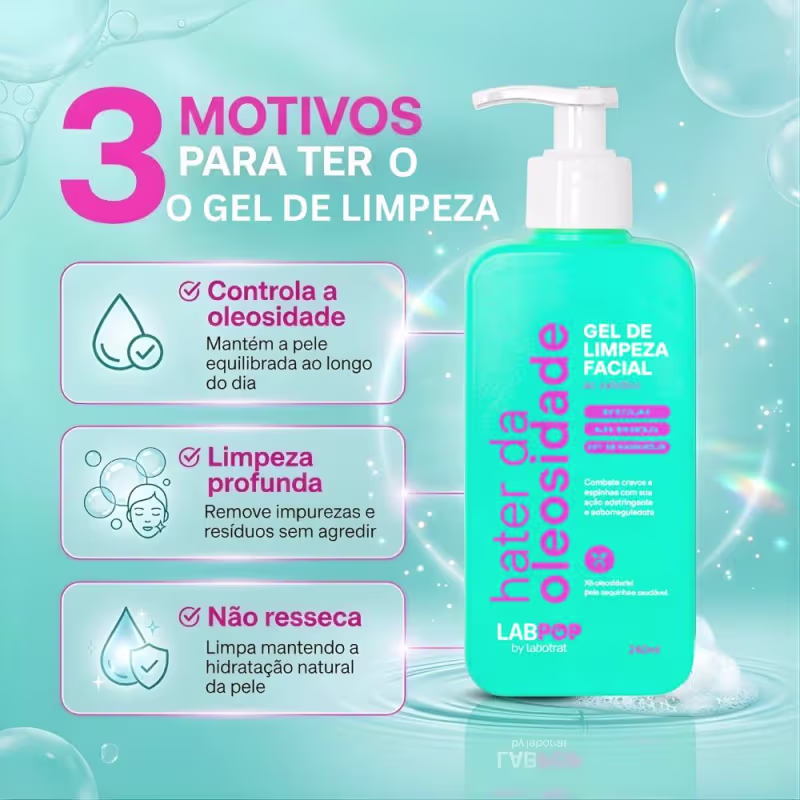 Labotrat Hater Da Oleosidade Gel de Limpeza Facial 240ml