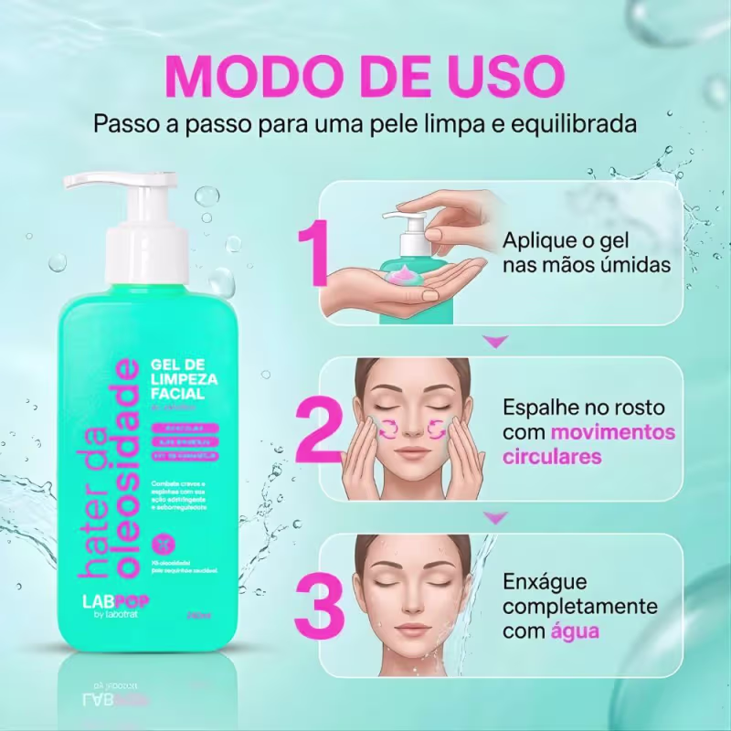 Labotrat Hater Da Oleosidade Gel de Limpeza Facial 240ml