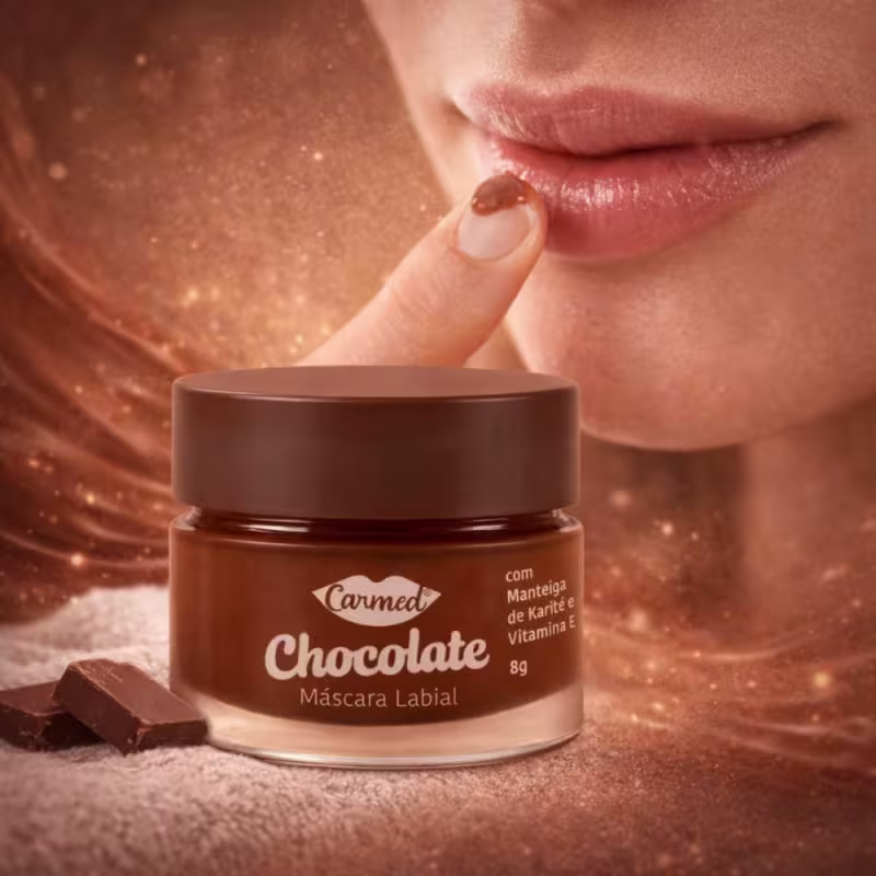 Kit Carmed Chocolate: Hidratante Corporal 150g, Creme Para Mãos 40g e Máscara Labial 8g