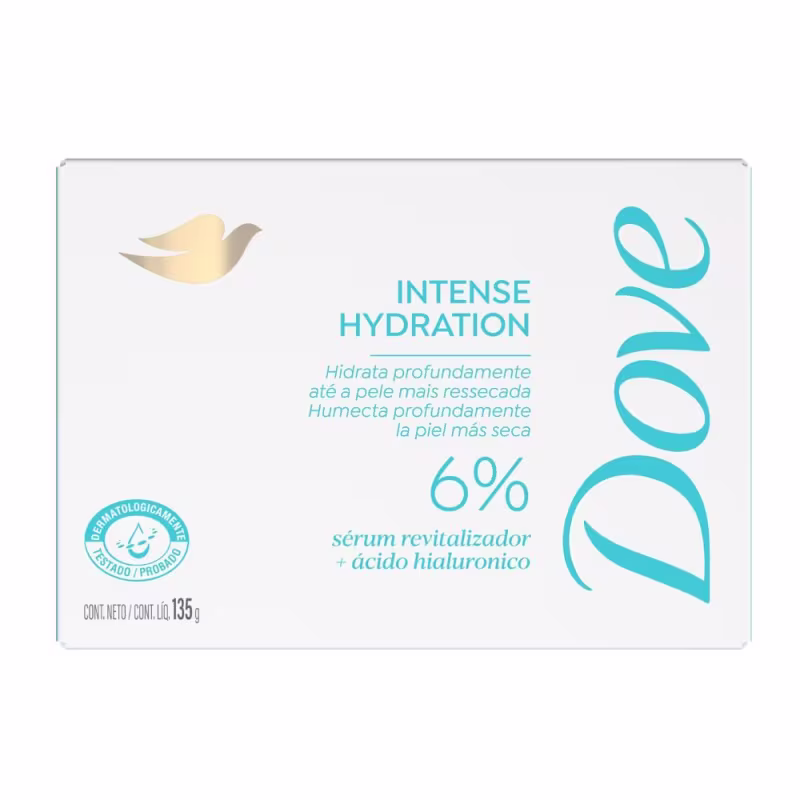 Sabonete Corporal Dove Intense Hydration Sérum Revitalizador e Ácido Hialurônico 135g