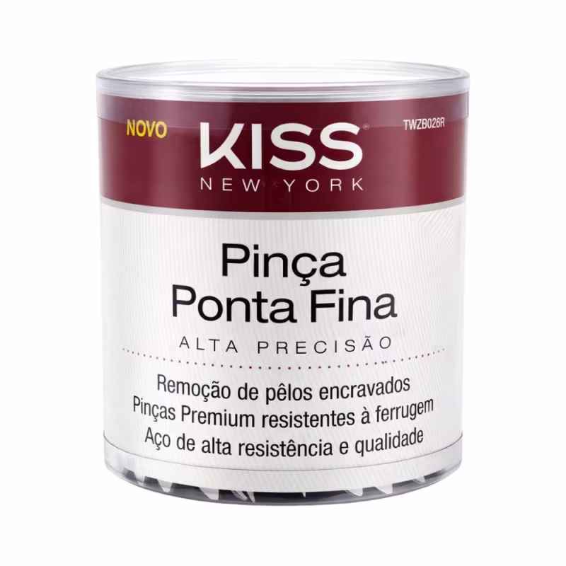Kit Kiss New York: 72 Pinças Ponta Fina Twzb02br