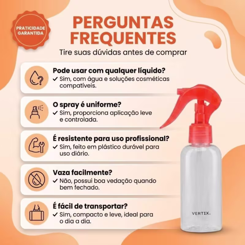 Borrifador Plástico Vertix 120ml Cód.3189