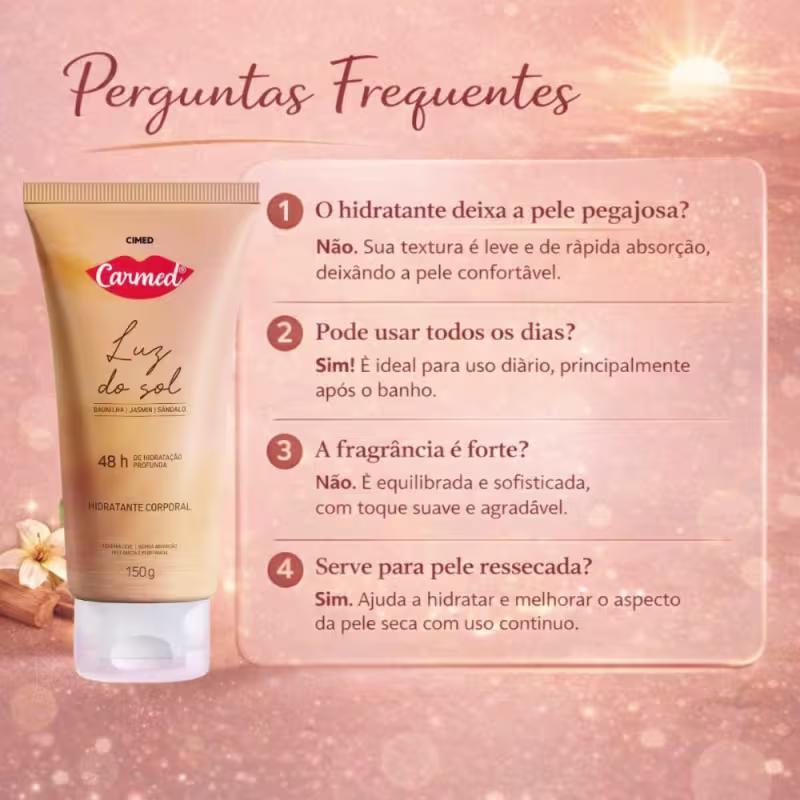 Hidratante Corporal Carmed Luz Do Sol 150g