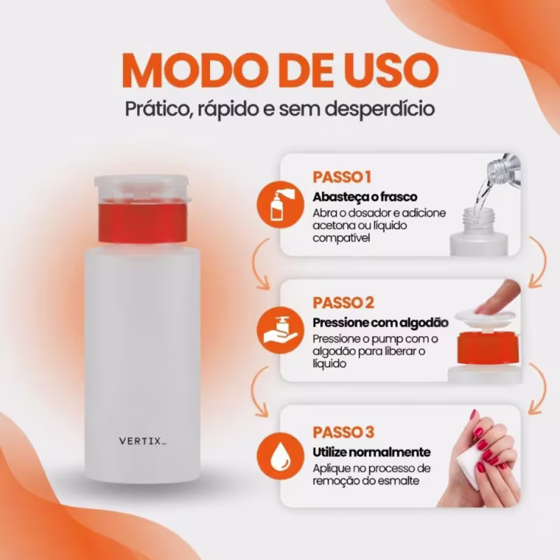 Dosador de Acetona Vertix 220ml Cód.3187