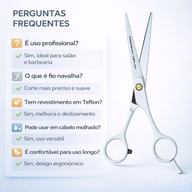 Tesoura Profissional Mega Precision Classica Teflon Fio Navalha 5.5 P16w-55