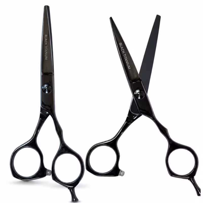 Tesoura Profissional Mega Kasho Black Titanium Fio Navalha 5 K5390-5