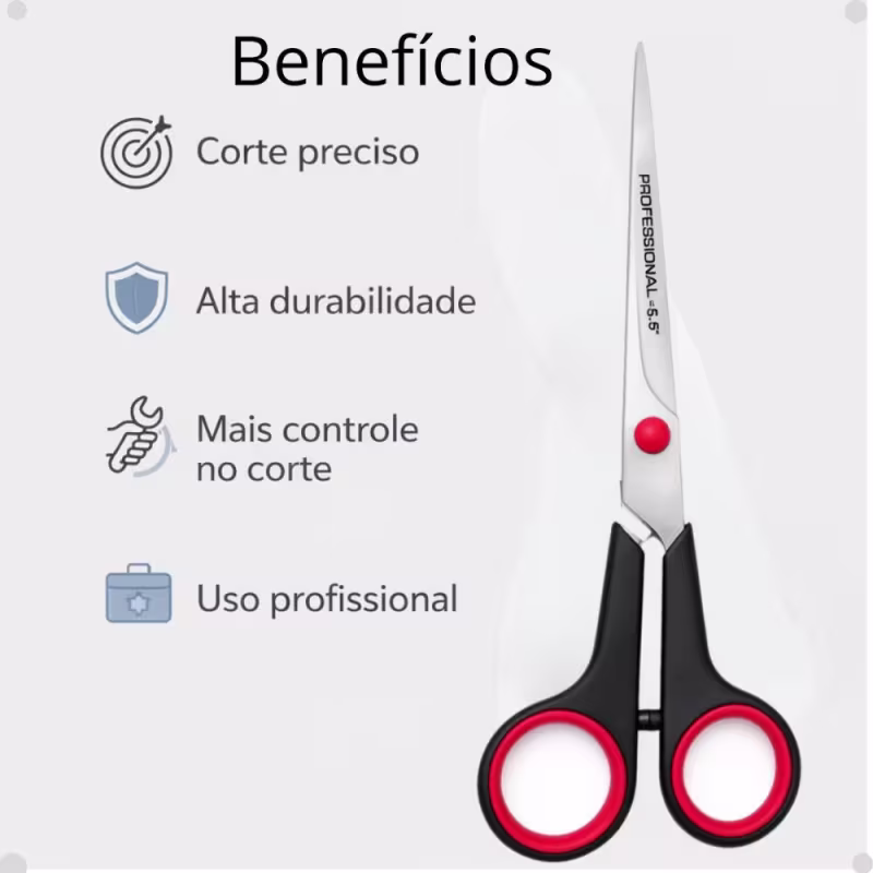 Tesoura Profissional Mega Solingen 5.5 Prof55 Cores Diversas