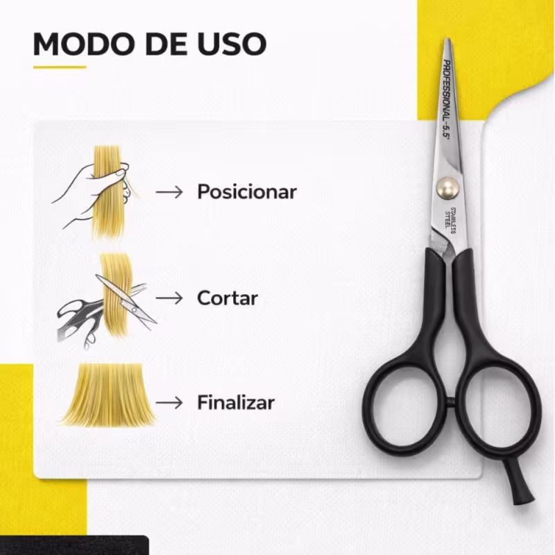 Tesoura Profissional Mega Solingen Preta 5.5 Profa55