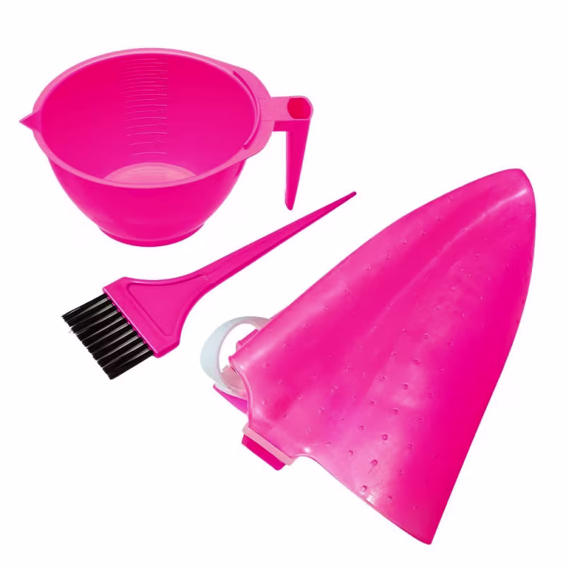 Kit Santa Clara Reflexo Luxo Pink: Touca Para Reflexo, Tigela e Pincel