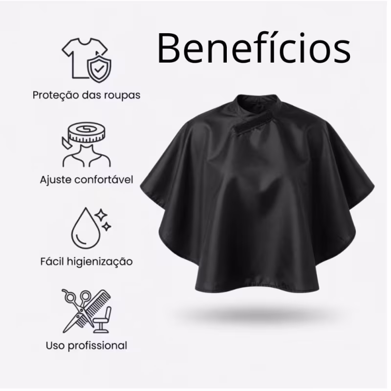 Penteador Redondo em Nylon Santa Clara com Velcro Tam: Único  Branco
