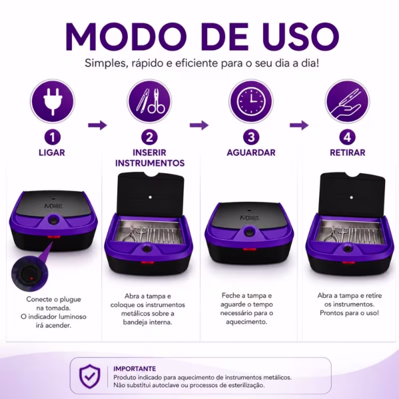 Estufa Esterelix Color Mega Bell 250 Preta e Lilás Bivolt