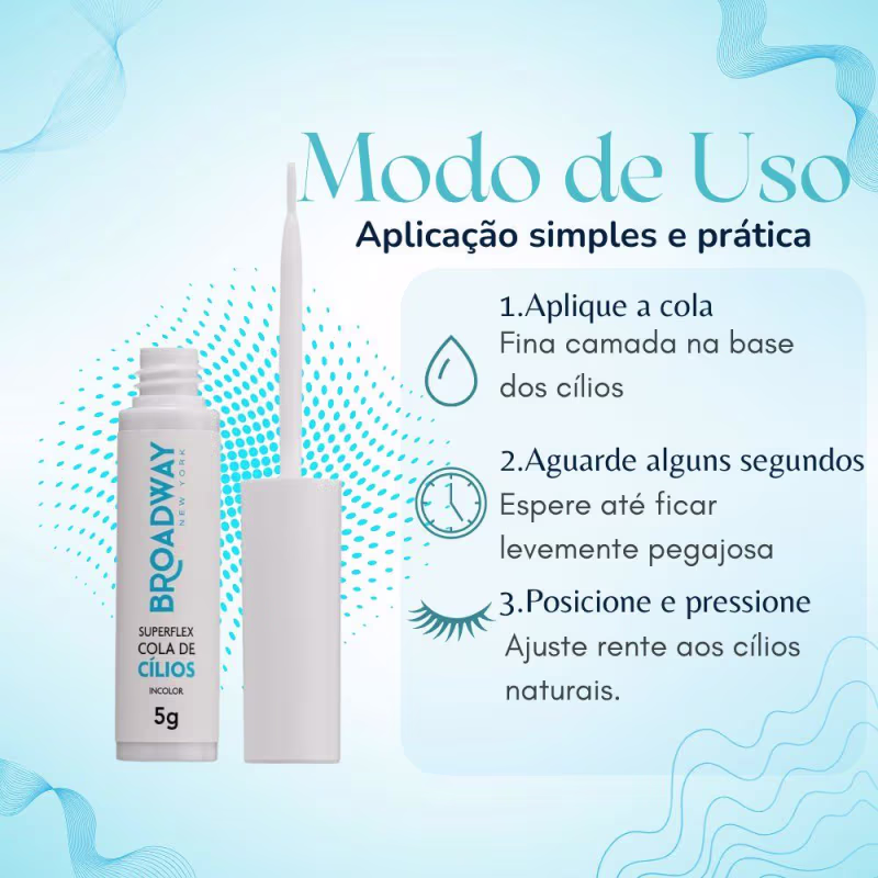 Cola Para Cílios Kiss Ny Broadway Superflex Incolor 5g