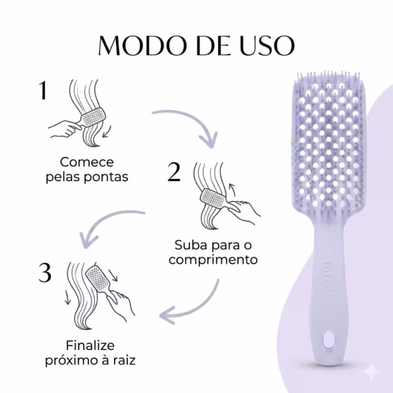 Escova Ricca Flex Candy Brush Lavanda
