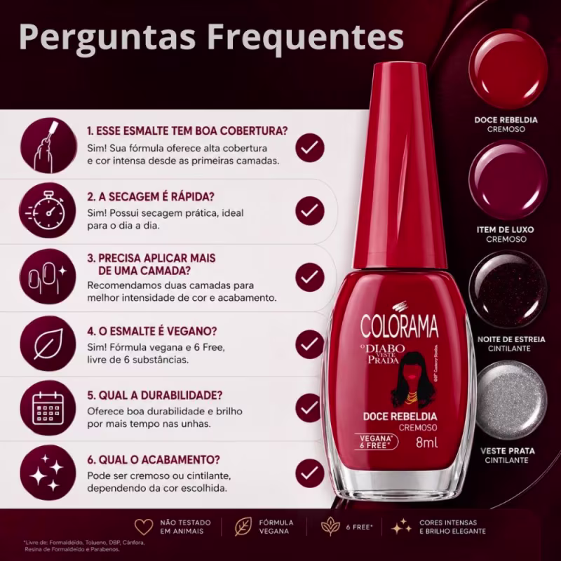 Kit Colorama O Diabo Veste Prada 4 Esmaltes