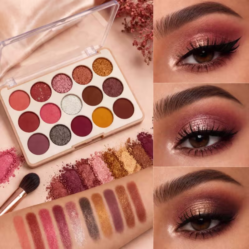 Paleta De Sombras Miss Rôse 15 Cores 01 Bx7001-054m