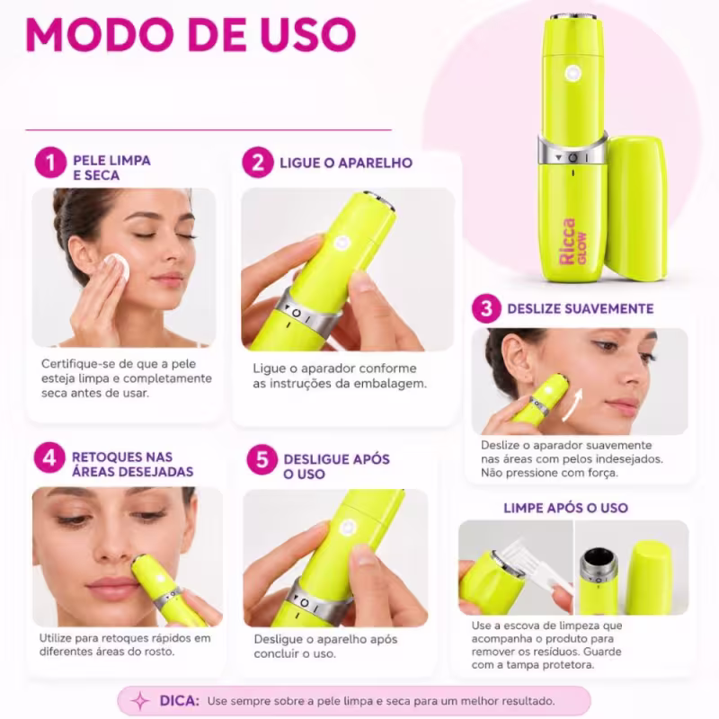 Aparador Facial Ricca Glow Com Luz Embutida