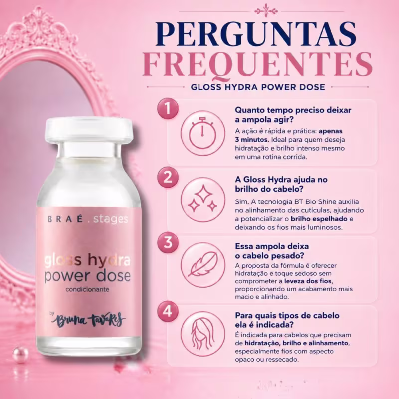Power Dose Condicionante Gloss Hydra Braé Stages by Bruna Tavares 13ml